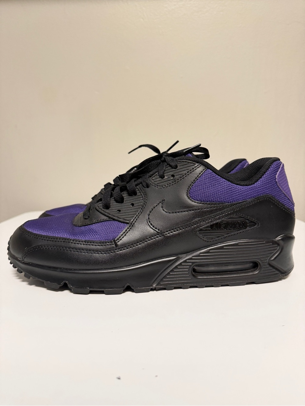 Nike ID Air Max 90 Premium - Black/Purple 931902-991 Sneakers Men’s US 11 UK 10